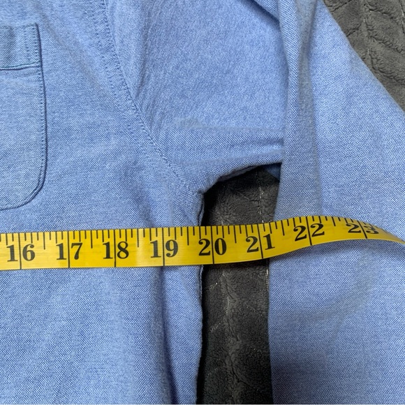 Descendant Of Thieves Shirt Mens Large Blue Long Sleeve Chambray Dres Ladro - Picture 13 of 14